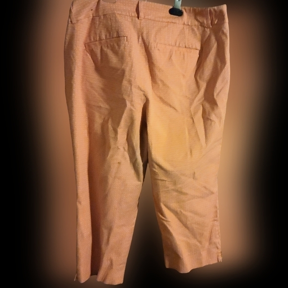 Lane Bryant peach color capri with pattern size 18 - Picture 2 of 4